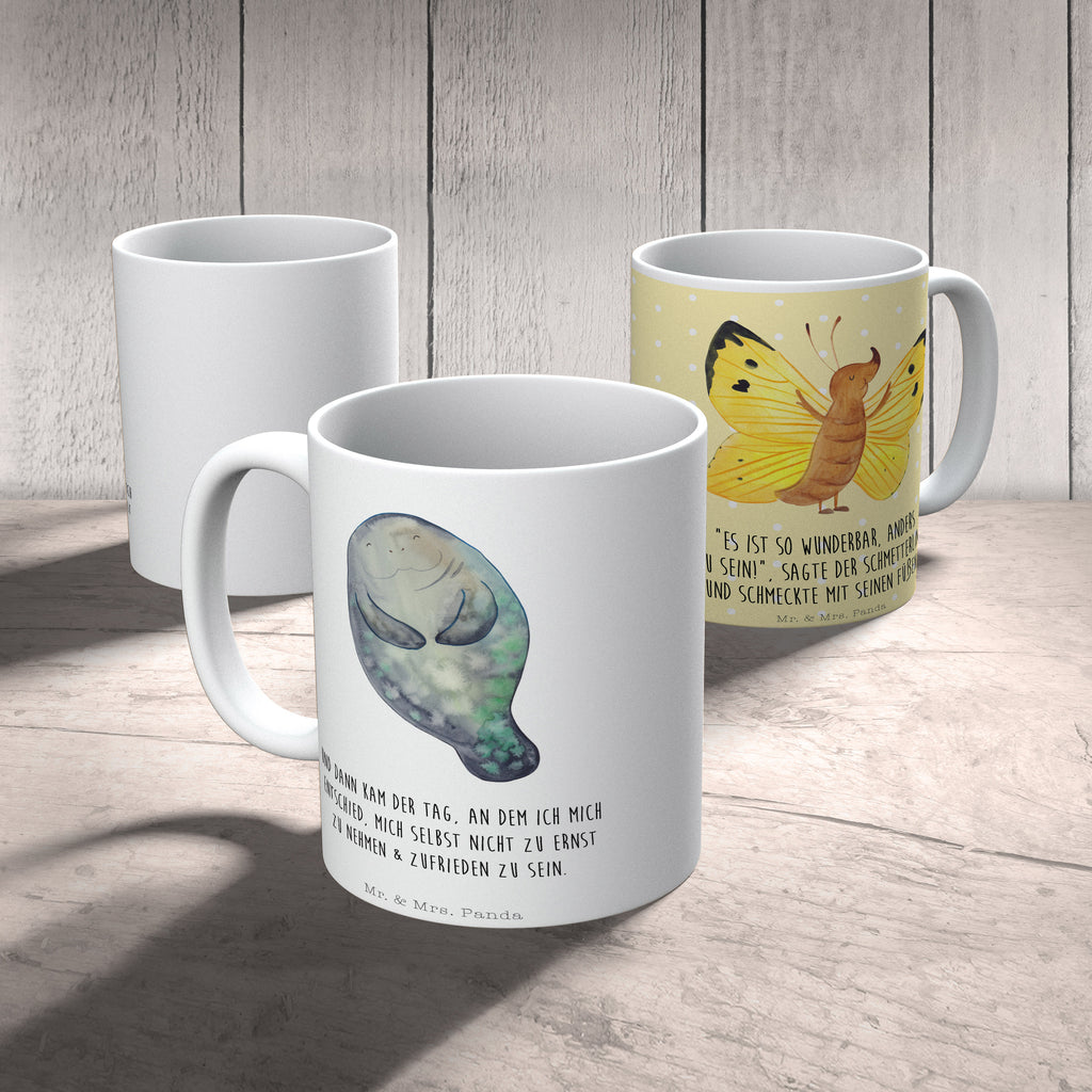 Tasse Seekuh happy Seekuh, Seekühe, Selbstliebe, Respekt, Neuanfang, Neustart, Achtsamkeit, Zufrieden, Liebeskummer, Freundin	 Becher, Kaffeetasse, Kaffeebecher, Tee, Frühstück, Büro  Meerestiere, Meer, Urlaub
