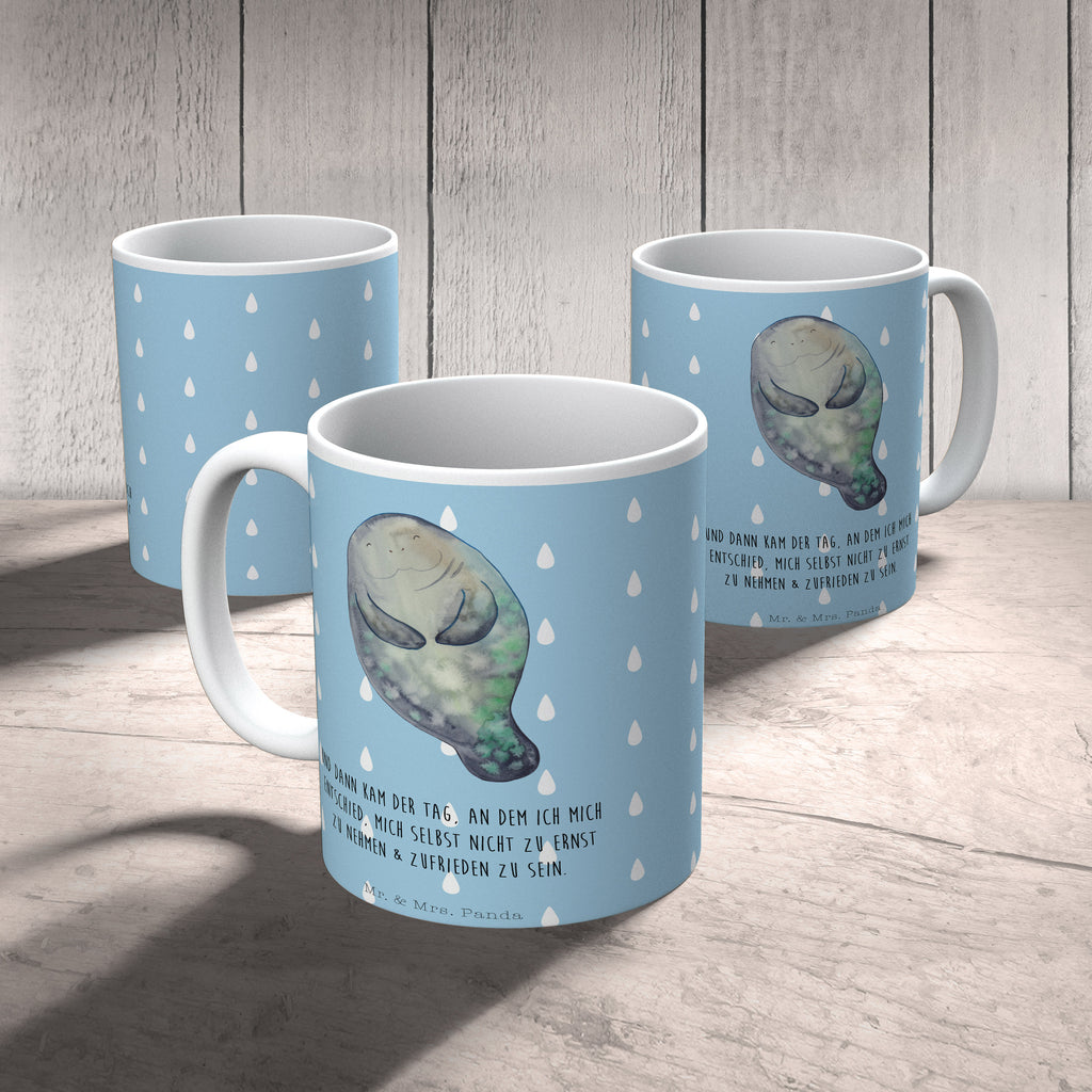 Tasse Seekuh happy Seekuh, Seekühe, Selbstliebe, Respekt, Neuanfang, Neustart, Achtsamkeit, Zufrieden, Liebeskummer, Freundin	 Becher, Kaffeetasse, Kaffeebecher, Tee, Frühstück, Büro  Meerestiere, Meer, Urlaub