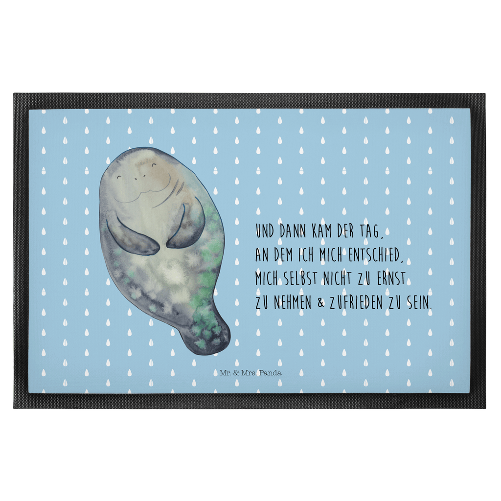 Fußmatte Seekuh happy Seekuh, Seekühe, Selbstliebe, Respekt, Neuanfang, Neustart, Achtsamkeit, Zufrieden, Liebeskummer, Freundin	 Türvorleger, Schmutzmatte, Fußabtreter, Matte, Schmutzfänger, Fußabstreifer, Schmutzfangmatte, Türmatte, Motivfußmatte,  Haustürmatte, Vorleger  Meerestiere, Meer, Urlaub