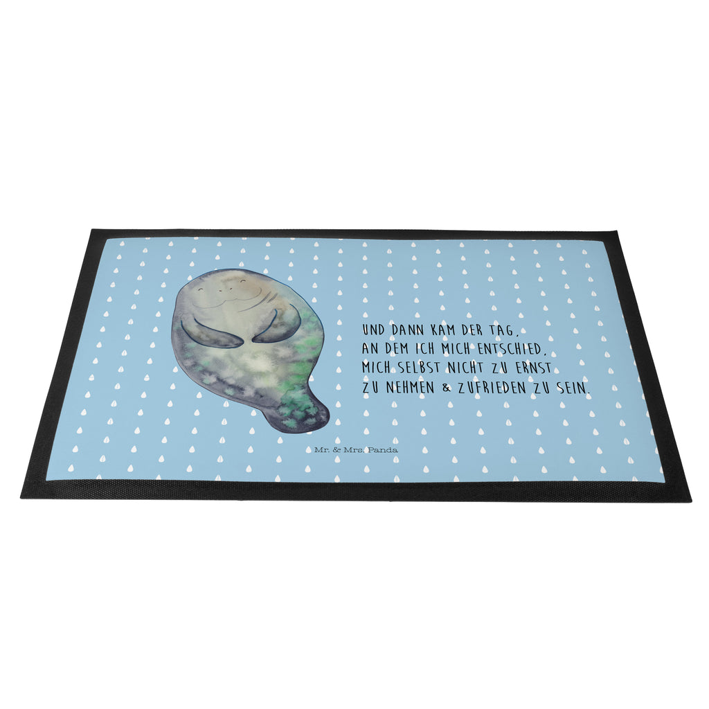 Fußmatte Seekuh happy Seekuh, Seekühe, Selbstliebe, Respekt, Neuanfang, Neustart, Achtsamkeit, Zufrieden, Liebeskummer, Freundin	 Türvorleger, Schmutzmatte, Fußabtreter, Matte, Schmutzfänger, Fußabstreifer, Schmutzfangmatte, Türmatte, Motivfußmatte,  Haustürmatte, Vorleger  Meerestiere, Meer, Urlaub
