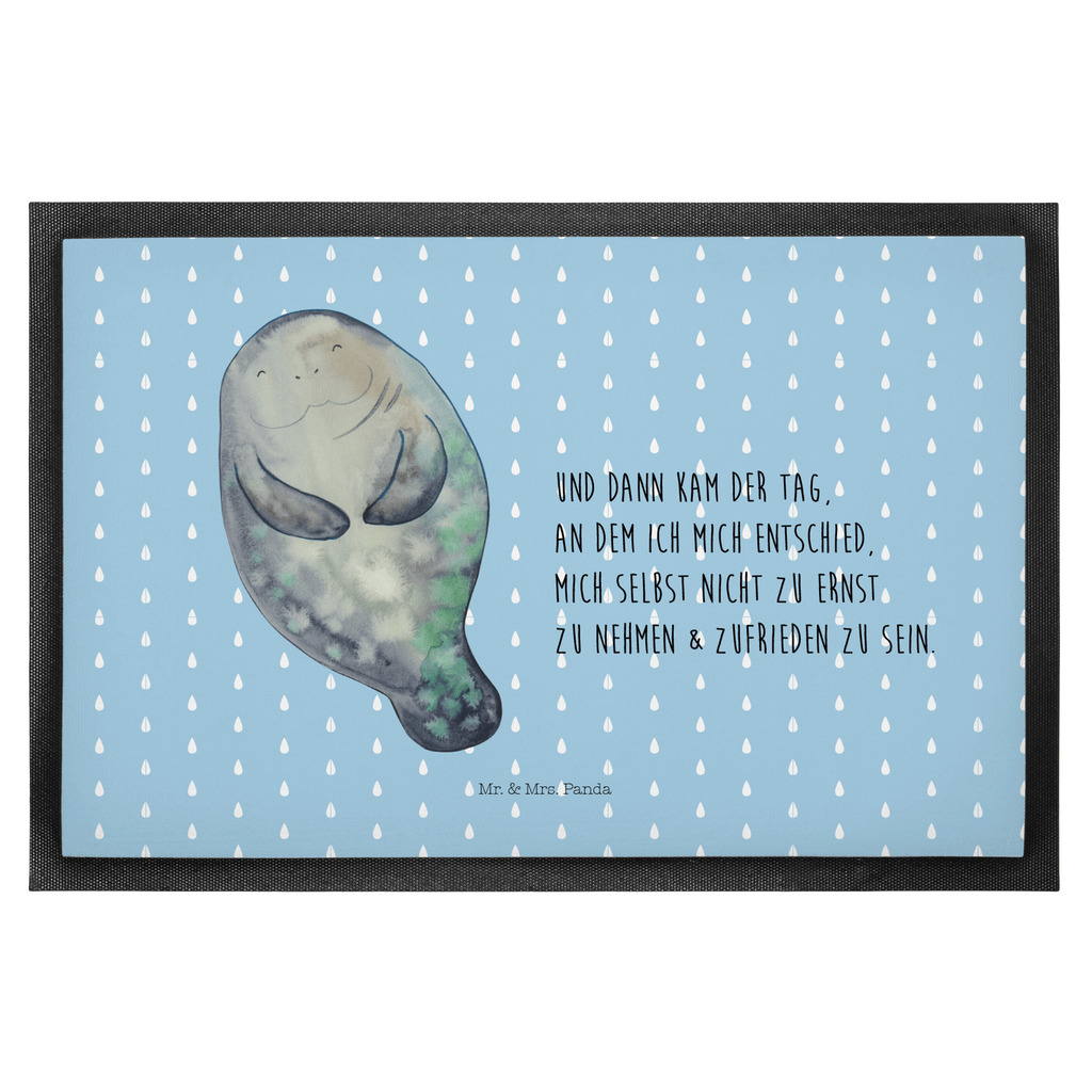 Fußmatte Seekuh happy Seekuh, Seekühe, Selbstliebe, Respekt, Neuanfang, Neustart, Achtsamkeit, Zufrieden, Liebeskummer, Freundin	 Türvorleger, Schmutzmatte, Fußabtreter, Matte, Schmutzfänger, Fußabstreifer, Schmutzfangmatte, Türmatte, Motivfußmatte,  Haustürmatte, Vorleger  Meerestiere, Meer, Urlaub