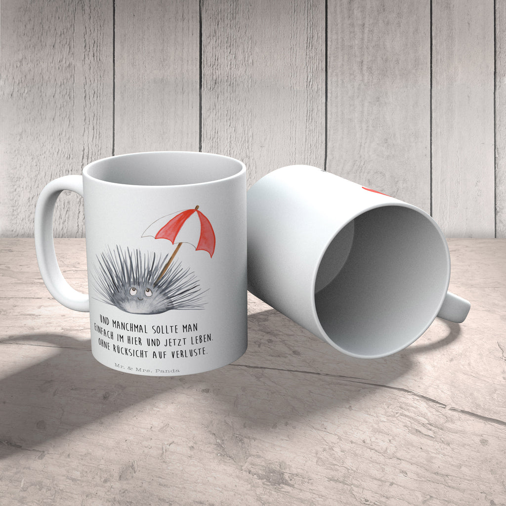 Tasse Seeigel Seeigel, Achtsamkeit, Selbstakzeptanz, Selbstliebe, Hier und Jetzt, Leben, Lebe Becher, Kaffeetasse, Kaffeebecher, Tee, Frühstück, Büro  Meerestiere, Meer, Urlaub