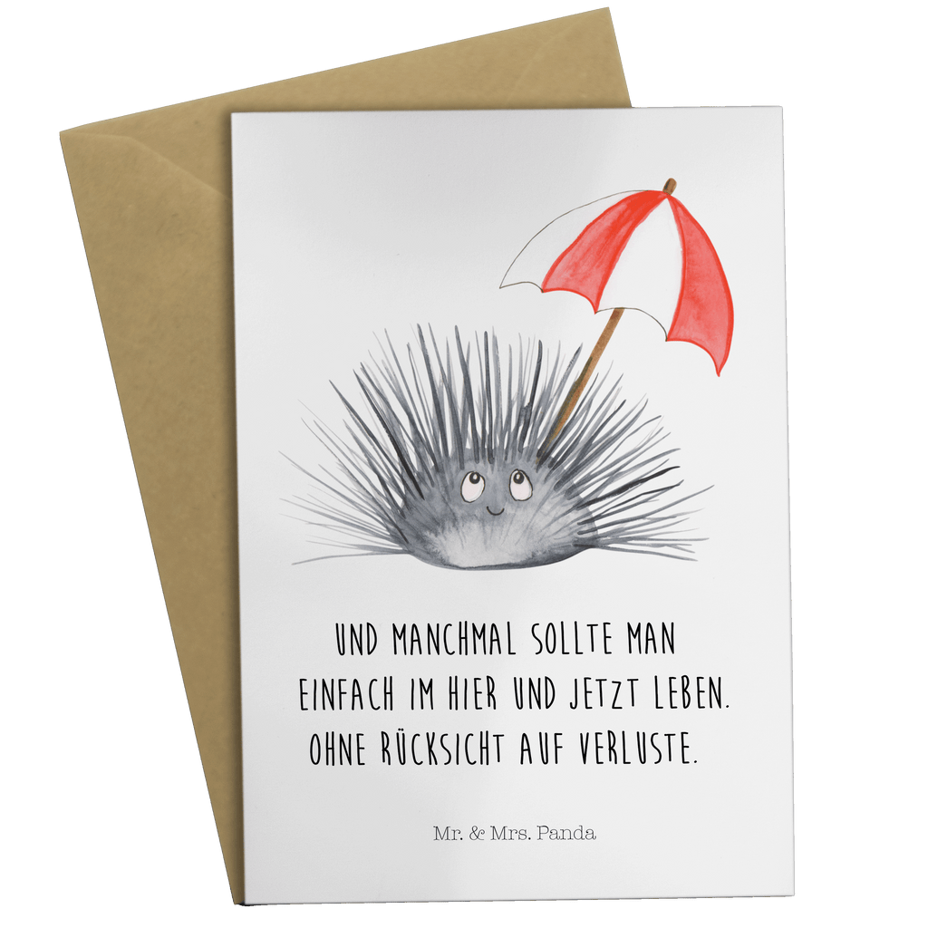 Grußkarte Seeigel Klappkarte, Einladungskarte, Glückwunschkarte, Hochzeitskarte, Geburtstagskarte, Karte, Meerestiere, Meer, Urlaub, Seeigel, Achtsamkeit, Selbstakzeptanz, Selbstliebe, Hier und Jetzt, Leben, Lebe
