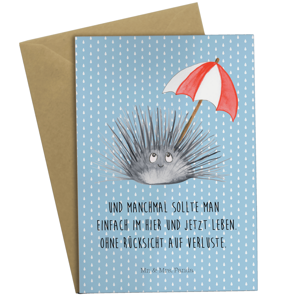 Grußkarte Seeigel Klappkarte, Einladungskarte, Glückwunschkarte, Hochzeitskarte, Geburtstagskarte, Karte, Meerestiere, Meer, Urlaub, Seeigel, Achtsamkeit, Selbstakzeptanz, Selbstliebe, Hier und Jetzt, Leben, Lebe