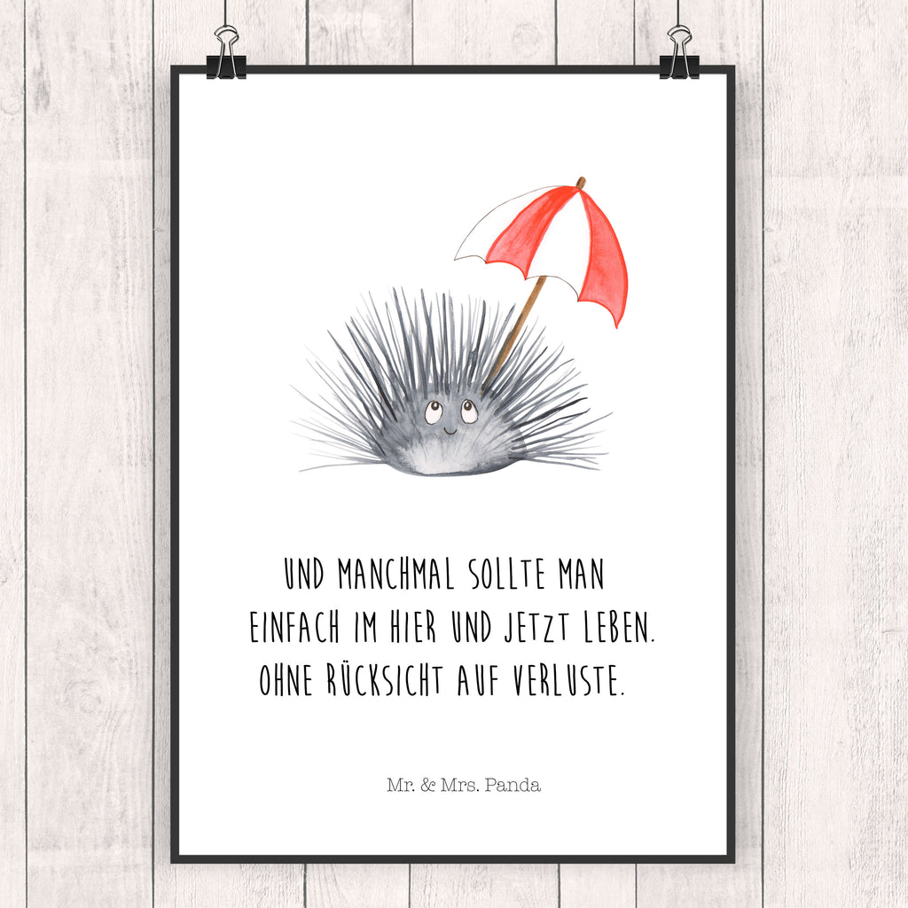 Poster Seeigel Poster, Wandposter, Bild, Wanddeko, Küchenposter, Kinderposter, Wanddeko Bild, Raumdekoration, Wanddekoration, Handgemaltes Poster, Mr. & Mrs. Panda Poster, Designposter, Kunstdruck, Posterdruck, Meerestiere, Meer, Urlaub, Seeigel, Achtsamkeit, Selbstakzeptanz, Selbstliebe, Hier und Jetzt, Leben, Lebe