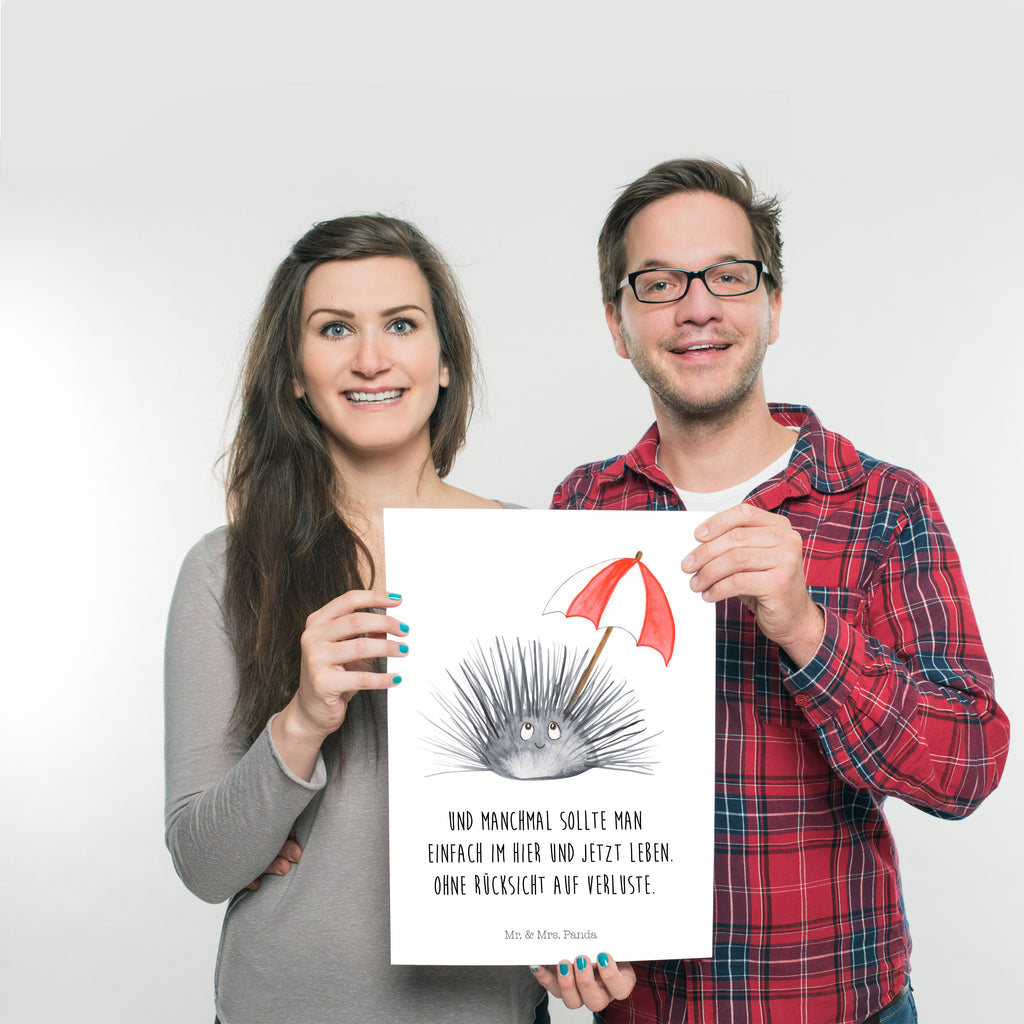 Poster Seeigel Poster, Wandposter, Bild, Wanddeko, Küchenposter, Kinderposter, Wanddeko Bild, Raumdekoration, Wanddekoration, Handgemaltes Poster, Mr. & Mrs. Panda Poster, Designposter, Kunstdruck, Posterdruck, Meerestiere, Meer, Urlaub, Seeigel, Achtsamkeit, Selbstakzeptanz, Selbstliebe, Hier und Jetzt, Leben, Lebe