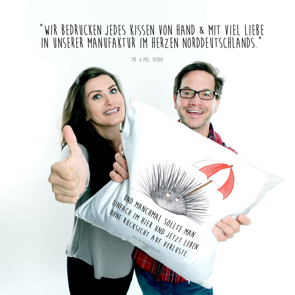 40x40 Kissen Seeigel Kissenhülle, Kopfkissen, Sofakissen, Dekokissen, Motivkissen, Meerestiere, Meer, Urlaub, Seeigel, Achtsamkeit, Selbstakzeptanz, Selbstliebe, Hier und Jetzt, Leben, Lebe