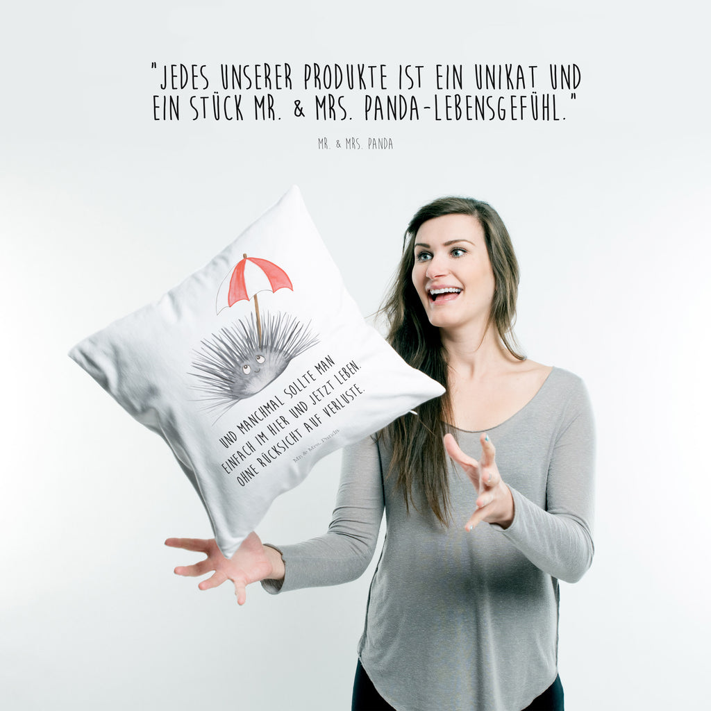 40x40 Kissen Seeigel Kissenhülle, Kopfkissen, Sofakissen, Dekokissen, Motivkissen, Meerestiere, Meer, Urlaub, Seeigel, Achtsamkeit, Selbstakzeptanz, Selbstliebe, Hier und Jetzt, Leben, Lebe