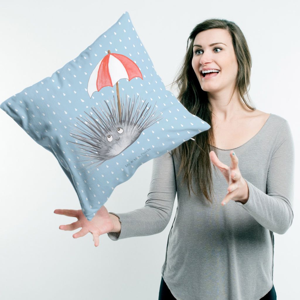 40x40 Kissen Seeigel Kissenhülle, Kopfkissen, Sofakissen, Dekokissen, Motivkissen, Meerestiere, Meer, Urlaub, Seeigel, Achtsamkeit, Selbstakzeptanz, Selbstliebe, Hier und Jetzt, Leben, Lebe