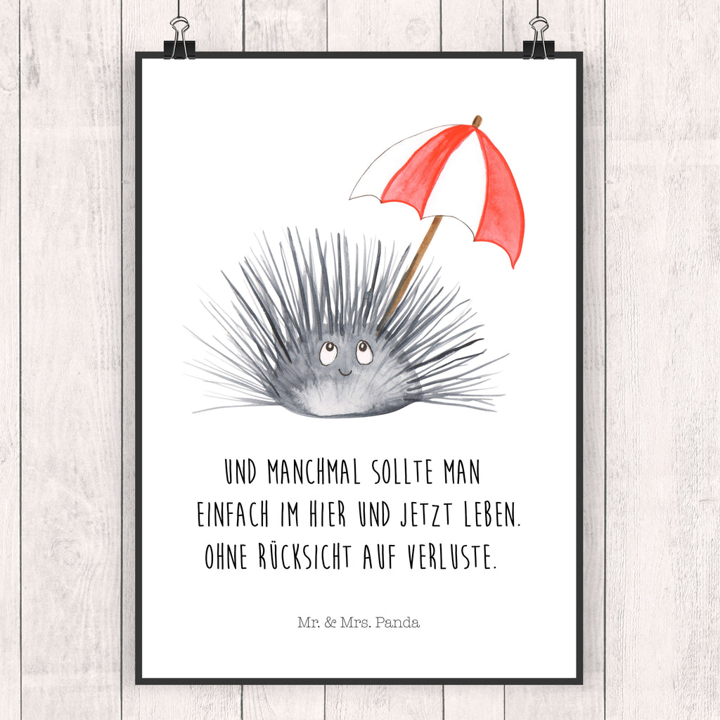 Poster Seeigel Poster, Wandposter, Bild, Wanddeko, Küchenposter, Kinderposter, Wanddeko Bild, Raumdekoration, Wanddekoration, Handgemaltes Poster, Mr. & Mrs. Panda Poster, Designposter, Kunstdruck, Posterdruck, Meerestiere, Meer, Urlaub, Seeigel, Achtsamkeit, Selbstakzeptanz, Selbstliebe, Hier und Jetzt, Leben, Lebe