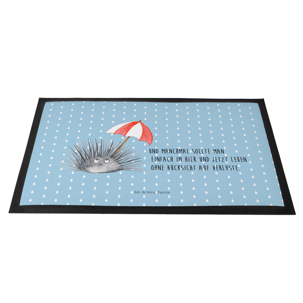 Fußmatte Seeigel Seeigel, Achtsamkeit, Selbstakzeptanz, Selbstliebe, Hier und Jetzt, Leben, Lebe Türvorleger, Schmutzmatte, Fußabtreter, Matte, Schmutzfänger, Fußabstreifer, Schmutzfangmatte, Türmatte, Motivfußmatte,  Haustürmatte, Vorleger  Meerestiere, Meer, Urlaub