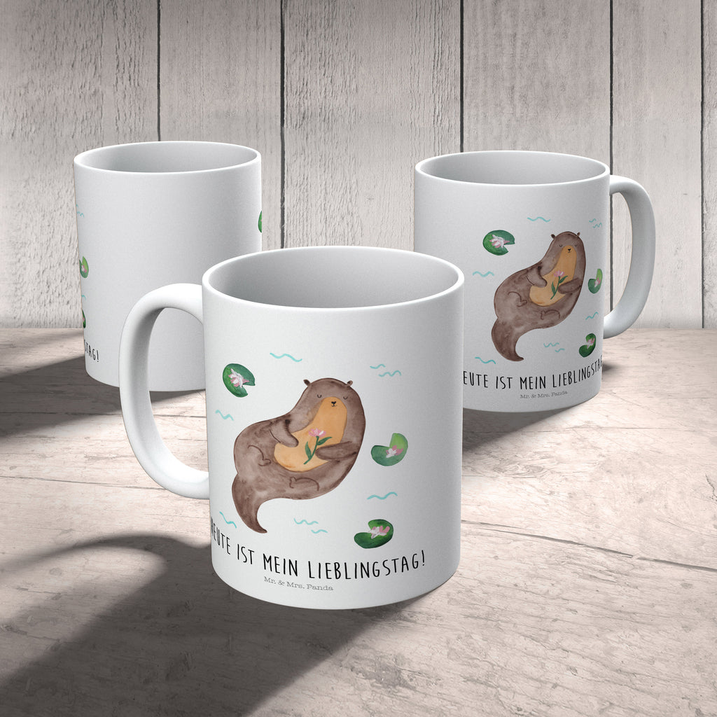 Kindertasse Otter mit Seerose Kunststoff Tasse, Kindergarten, Tasse, Trinkbecher, Camping Becher, Kaffeetasse, Kunststoffbecher, Kindergartenbecher, Outdoorgeschirr, Kunststoffgeschirr, Reisebecher, Reisetasse, Kinderbecher, Otter, Fischotter, Seeotter, Otter Seeotter See Otter