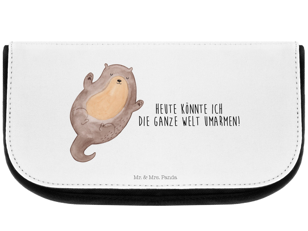 Kosmetiktasche Otter Umarmen Kosmetikbeutel, Kulturtasche, Kulturbeutel, Schminktasche, Make-Up Tasche, Otter, Fischotter, Seeotter, Otter Seeotter See Otter
