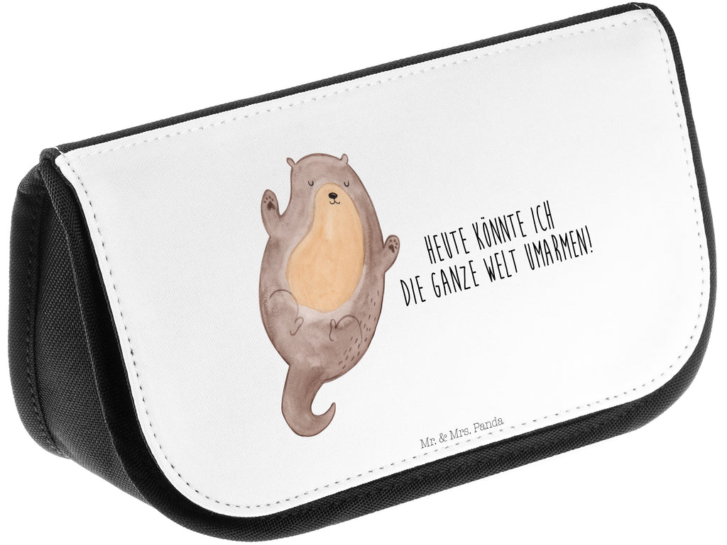 Kosmetiktasche Otter Umarmen Kosmetikbeutel, Kulturtasche, Kulturbeutel, Schminktasche, Make-Up Tasche, Otter, Fischotter, Seeotter, Otter Seeotter See Otter