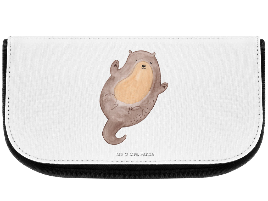 Kosmetiktasche Otter Umarmen Kosmetikbeutel, Kulturtasche, Kulturbeutel, Schminktasche, Make-Up Tasche, Otter, Fischotter, Seeotter, Otter Seeotter See Otter