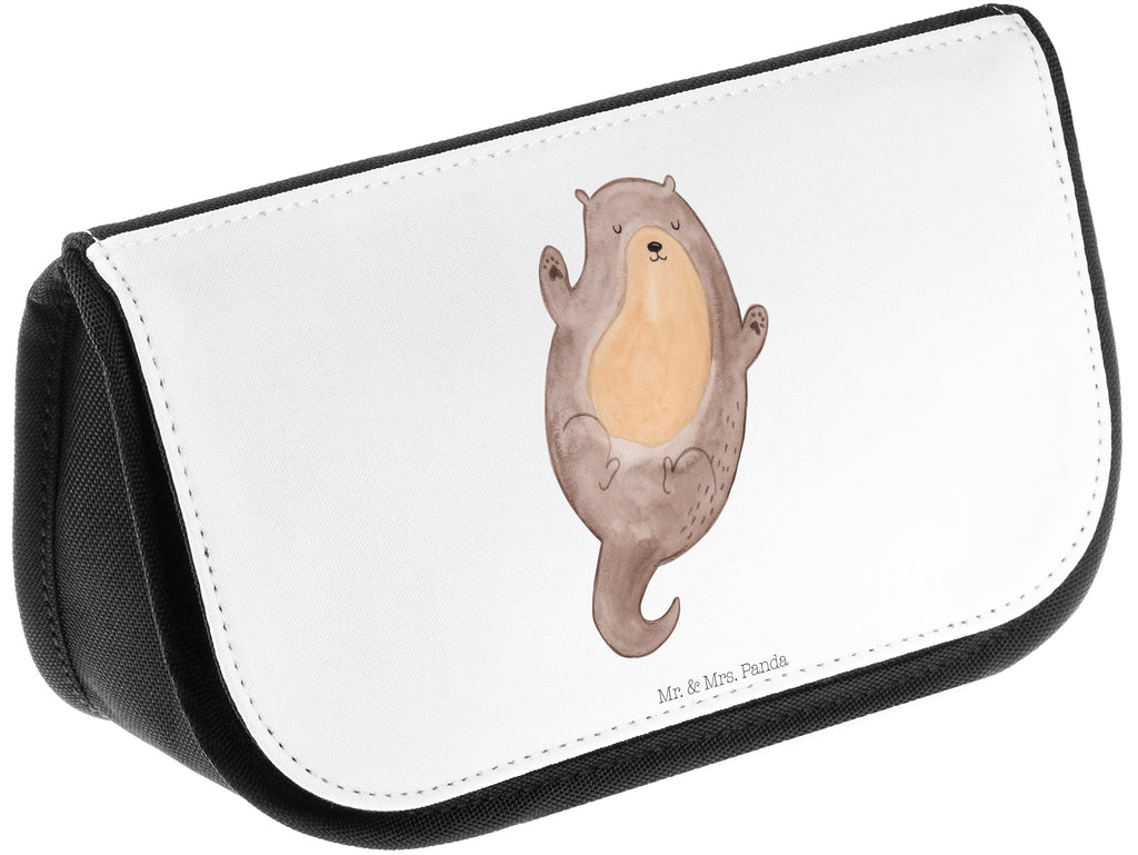 Kosmetiktasche Otter Umarmen Kosmetikbeutel, Kulturtasche, Kulturbeutel, Schminktasche, Make-Up Tasche, Otter, Fischotter, Seeotter, Otter Seeotter See Otter