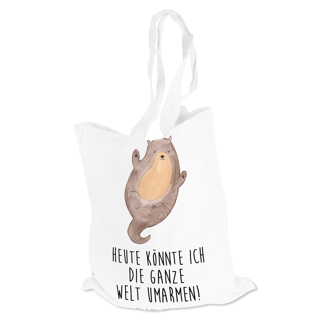 Tragetasche Otter Umarmen Beuteltasche, Beutel, Einkaufstasche, Jutebeutel, Stoffbeutel, Otter, Fischotter, Seeotter, Otter Seeotter See Otter