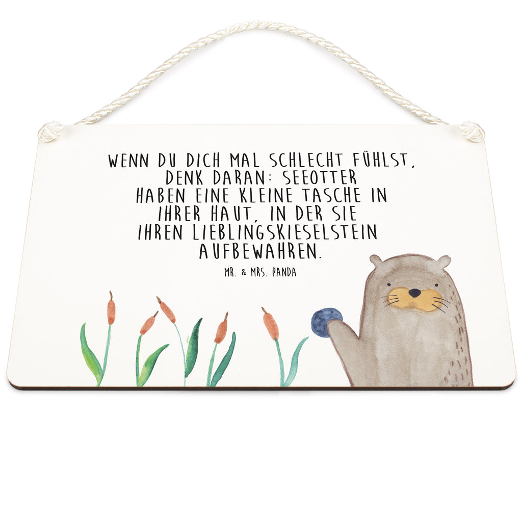 Deko Schild Otter mit Stein Dekoschild, Deko Schild, Schild, Tür Schild, Türschild, Holzschild, Wandschild, Wanddeko, Otter, Fischotter, Seeotter, Otter Seeotter See Otter