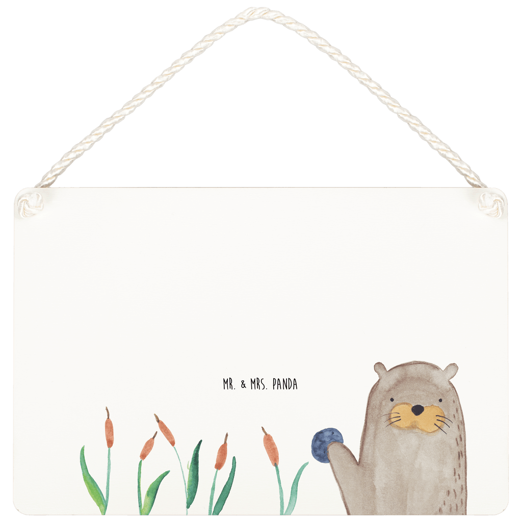 Deko Schild Otter mit Stein Dekoschild, Deko Schild, Schild, Tür Schild, Türschild, Holzschild, Wandschild, Wanddeko, Otter, Fischotter, Seeotter, Otter Seeotter See Otter