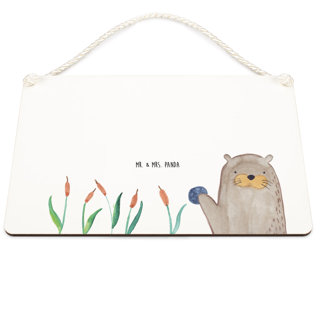 Deko Schild Otter mit Stein Dekoschild, Deko Schild, Schild, Tür Schild, Türschild, Holzschild, Wandschild, Wanddeko, Otter, Fischotter, Seeotter, Otter Seeotter See Otter