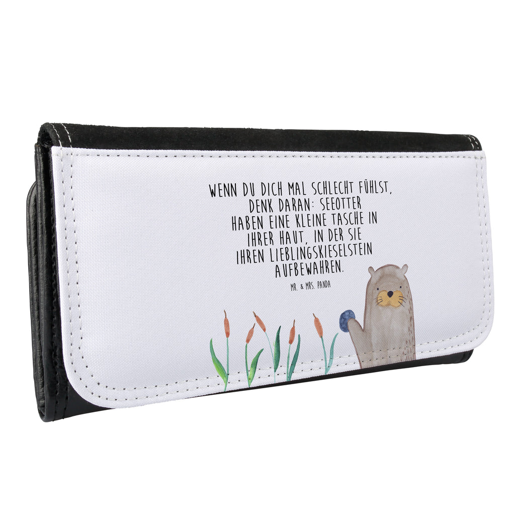 Damen Portemonnaie Otter mit Stein Portemonnaie, Portemonee, Geldbörse, Damen, Groß, XXL, Geldbeutel, Portemonnaies, Otter, Fischotter, Seeotter, Otter Seeotter See Otter