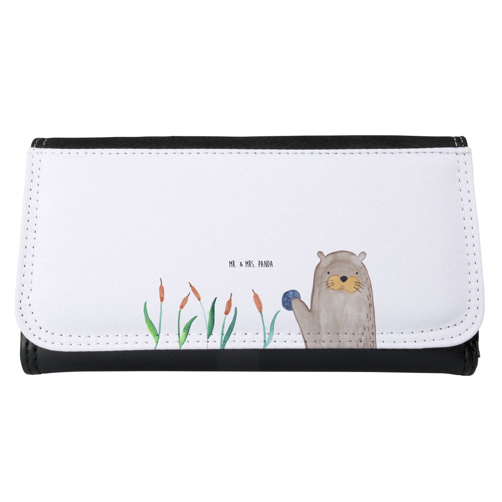 Damen Portemonnaie Otter mit Stein Portemonnaie, Portemonee, Geldbörse, Damen, Groß, XXL, Geldbeutel, Portemonnaies, Otter, Fischotter, Seeotter, Otter Seeotter See Otter