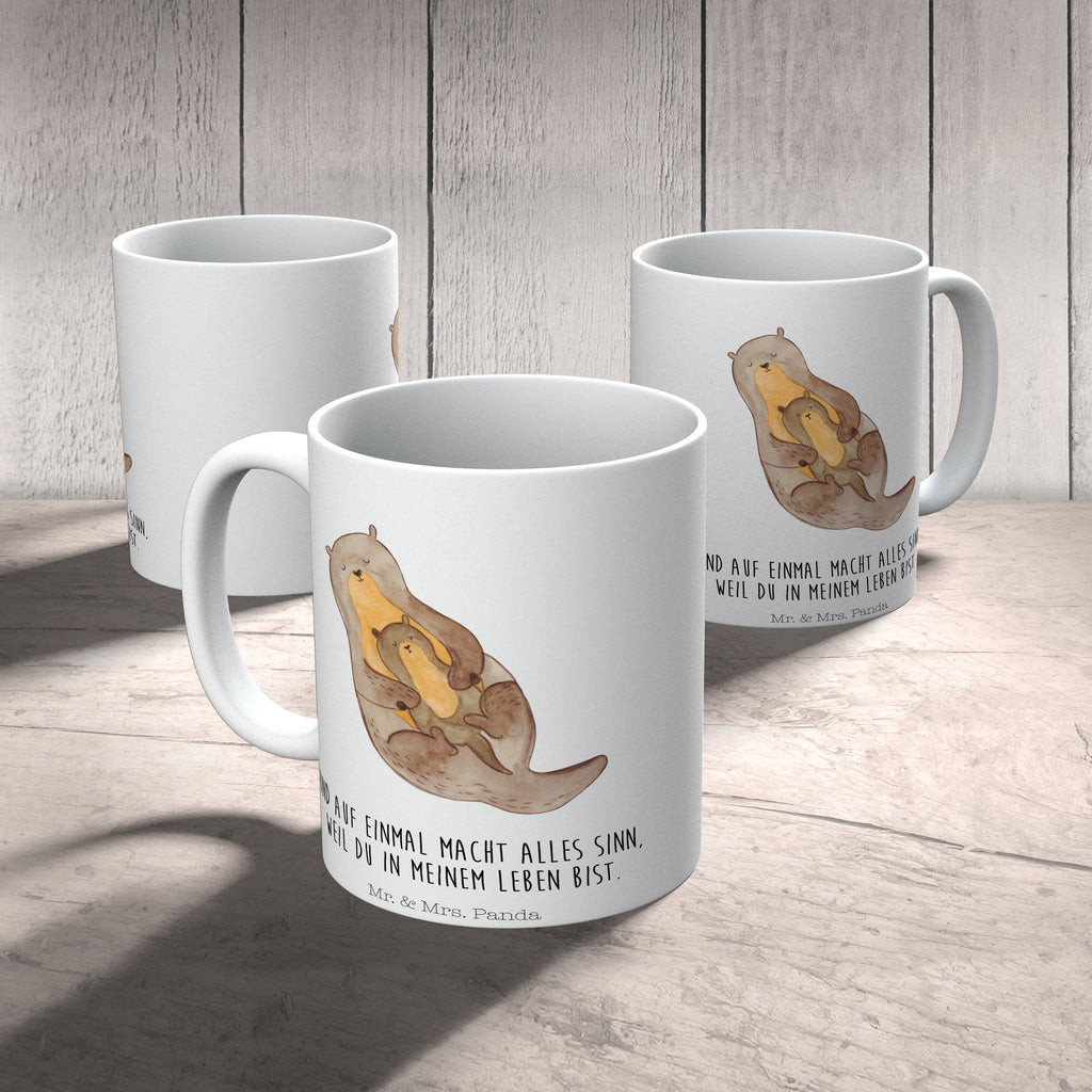 Tasse Otter mit Kind Otter Seeotter See Otter Becher, Kaffeetasse, Kaffeebecher, Tee, Frühstück, Büro  Otter,  Fischotter,  Seeotter