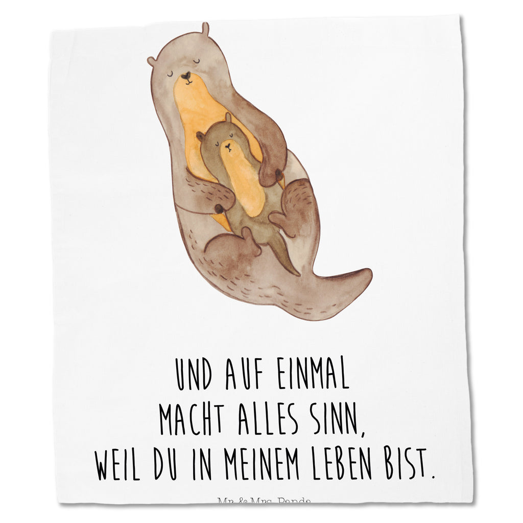Tragetasche Otter mit Kind Beuteltasche, Beutel, Einkaufstasche, Jutebeutel, Stoffbeutel, Otter, Fischotter, Seeotter, Otter Seeotter See Otter