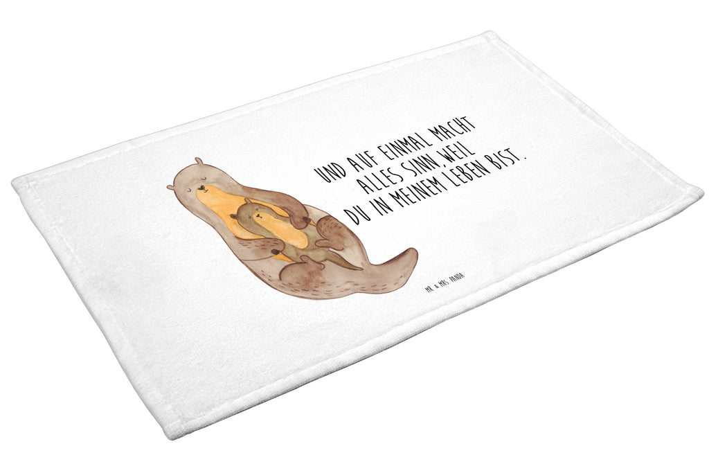 Gäste Handtuch Otter mit Kind Gästetuch, Reisehandtuch, Sport Handtuch, Frottier, Kinder Handtuch, Otter, Fischotter, Seeotter, Otter Seeotter See Otter