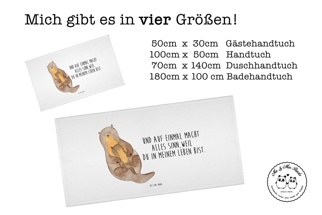 Gäste Handtuch Otter mit Kind Gästetuch, Reisehandtuch, Sport Handtuch, Frottier, Kinder Handtuch, Otter, Fischotter, Seeotter, Otter Seeotter See Otter