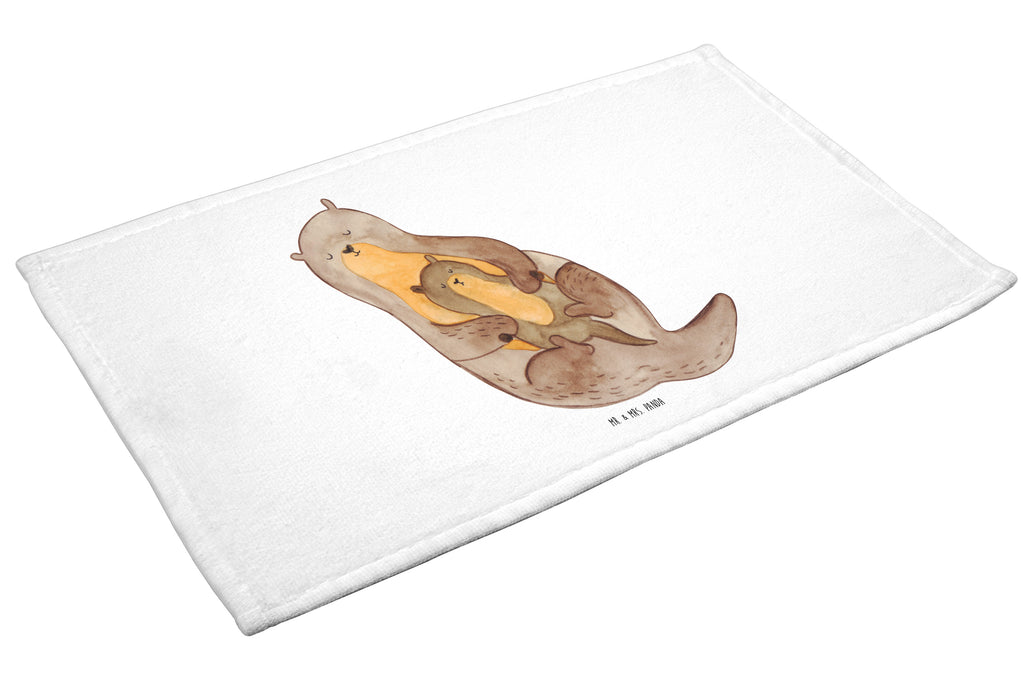 Gäste Handtuch Otter mit Kind Gästetuch, Reisehandtuch, Sport Handtuch, Frottier, Kinder Handtuch, Otter, Fischotter, Seeotter, Otter Seeotter See Otter