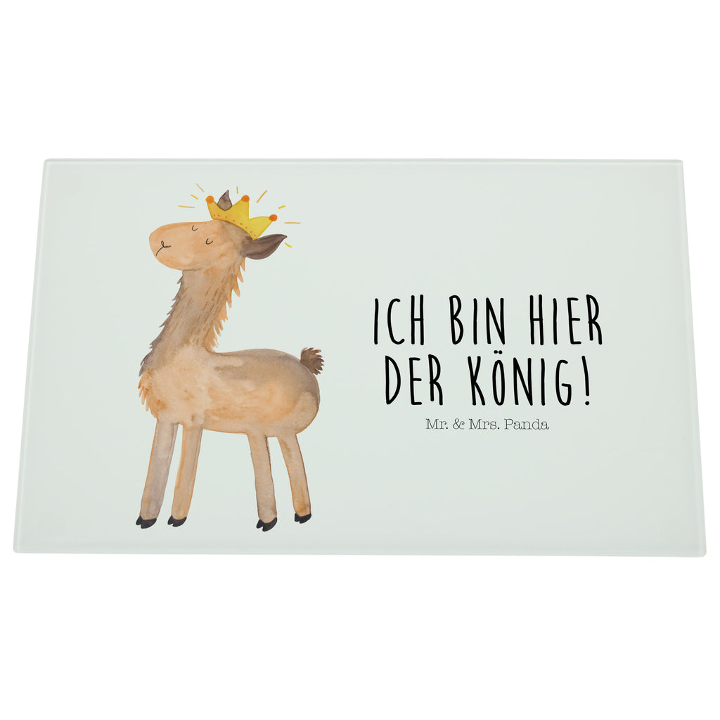 Medium Glas Schneidbrett Lama König Glasschneidebrett, Schneidebrett, Lama, Alpaka, Lamas, König, Königin, Freundin, Mama, Papa, Büro Kollege, Kollegin, Chef, Vorgesetzter, Abi, Abitur