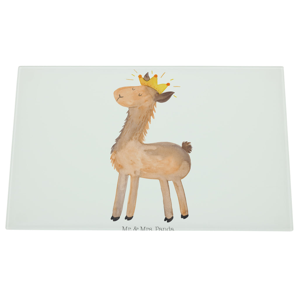 Medium Glas Schneidbrett Lama König Glasschneidebrett, Schneidebrett, Lama, Alpaka, Lamas, König, Königin, Freundin, Mama, Papa, Büro Kollege, Kollegin, Chef, Vorgesetzter, Abi, Abitur