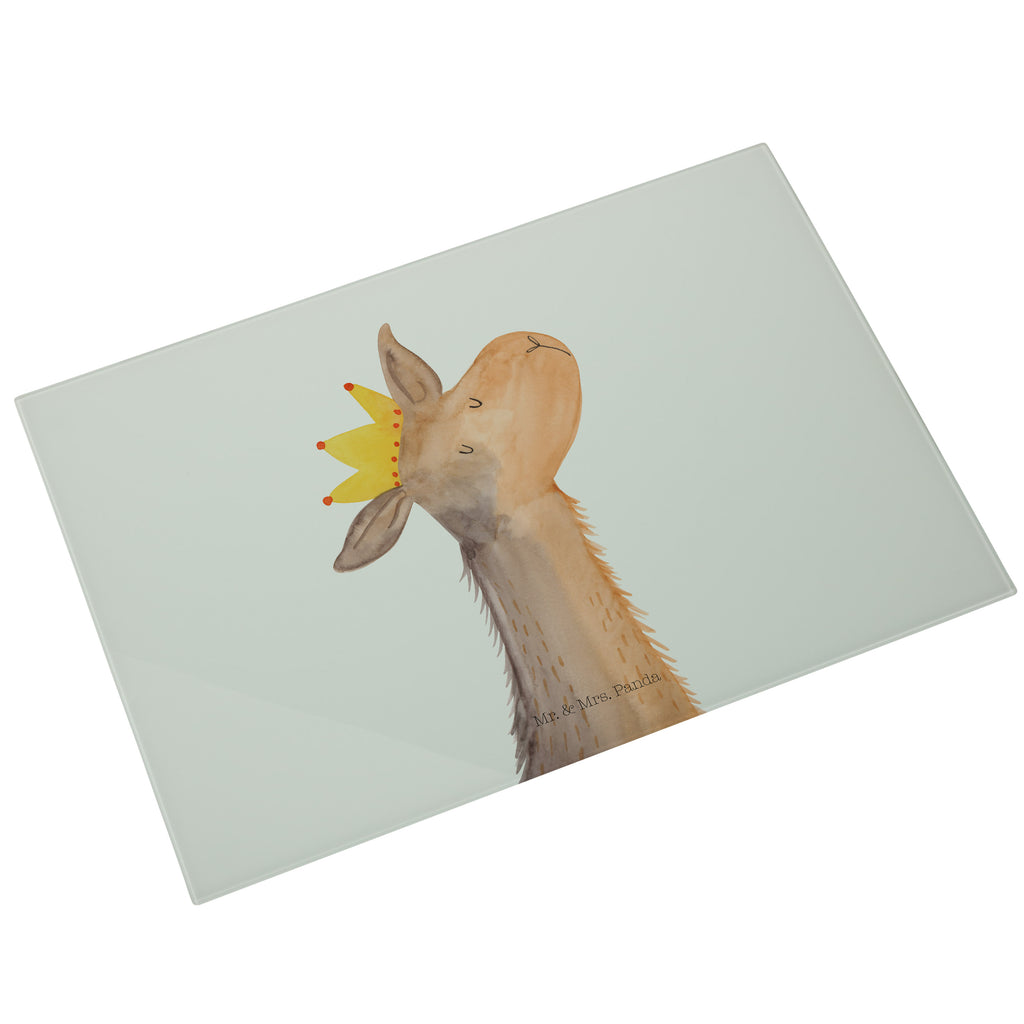 XL Glas Schneidbrett Lamakopf König Glasschneidebrett, Schneidebrett, Frühstücksbrett, Küche, Lama, Alpaka, Lamas, König, Königin, Freundin, Mama, Papa, Büro Kollege, Kollegin, Chef, Vorgesetzter, Abi, Abitur
