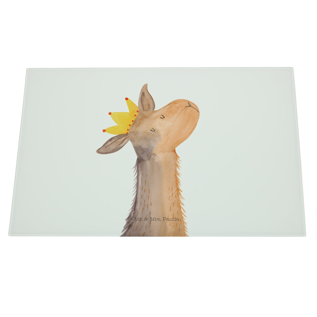 XL Glas Schneidbrett Lamakopf König Glasschneidebrett, Schneidebrett, Frühstücksbrett, Küche, Lama, Alpaka, Lamas, König, Königin, Freundin, Mama, Papa, Büro Kollege, Kollegin, Chef, Vorgesetzter, Abi, Abitur