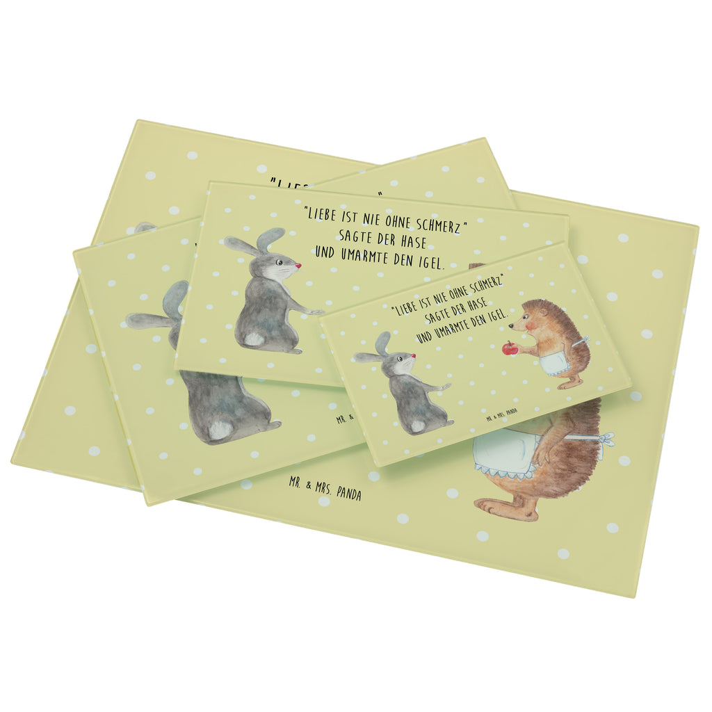 XL Glas Schneidbrett Liebe ist nie ohne Schmerz Glasschneidebrett, Schneidebrett, Frühstücksbrett, Küche, Tiermotive, Gute Laune, lustige Sprüche, Tiere, Igel und Hase, Igel, Hase, Liebe Spruch, Liebeskummer Geschenk, Herzschmerz, Trösten, Trennungsschmerz, Spruch romantisch