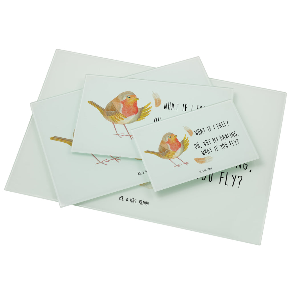Medium Glas Schneidbrett Rotkehlchen mit Federn Glasschneidebrett, Schneidebrett, Tiermotive, Gute Laune, lustige Sprüche, Tiere, What if i fall, Rotkehlchen, Spruch Motivation, Spruch Mut, Vogel, Motivation Sprüche, Motivationsbilder, fliegen