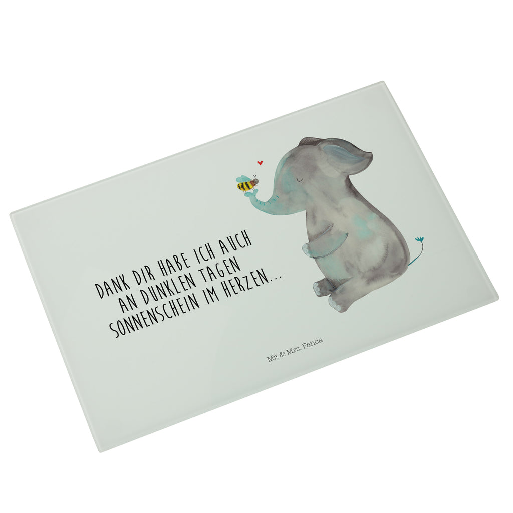 XL Glas Schneidbrett Elefant & Biene Glasschneidebrett, Schneidebrett, Frühstücksbrett, Küche, Tiermotive, Gute Laune, lustige Sprüche, Tiere, Elefant, Biene, Liebe, Liebesbeweis, Jahrestag, Liebesgeschenk, Heiratsantrag, Hochzeitsgeschenk, Liebesspruch