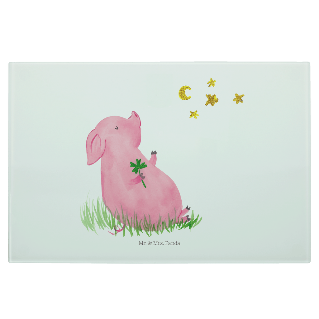 XL Glas Schneidbrett Glücksschwein Glasschneidebrett, Schneidebrett, Frühstücksbrett, Küche, Tiermotive, Gute Laune, lustige Sprüche, Tiere, Glücksschwein. Glück, Schwein, Schweinchen, Sterne, Sernchen, Ziele, Träume, Motivation, Glücksbringer