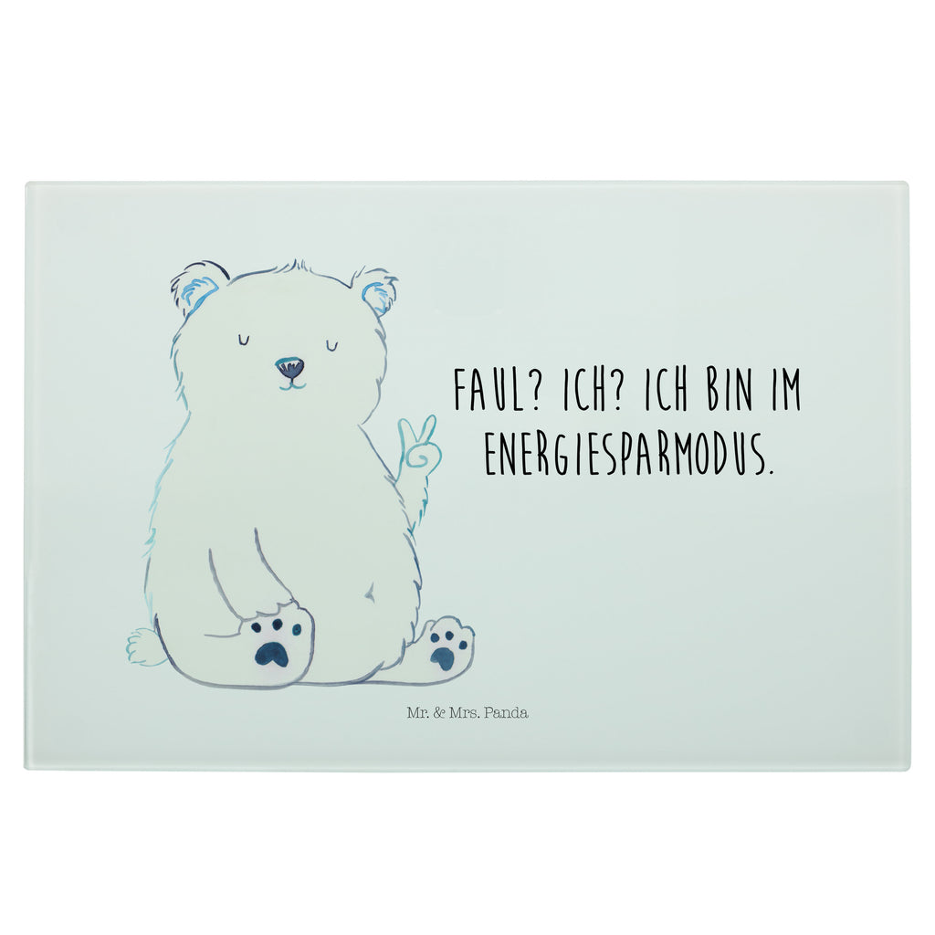 Medium Glas Schneidbrett Eisbär Faul Glasschneidebrett, Schneidebrett, Bär, Teddy, Teddybär, Eisbär, Nordpol, Faul, Entspannen, Relaxen, Büro, Arbeit, Bürojob, Arbeitsplatz, Homeoffice