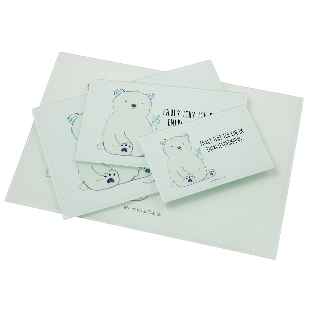 Medium Glas Schneidbrett Eisbär Faul Glasschneidebrett, Schneidebrett, Bär, Teddy, Teddybär, Eisbär, Nordpol, Faul, Entspannen, Relaxen, Büro, Arbeit, Bürojob, Arbeitsplatz, Homeoffice