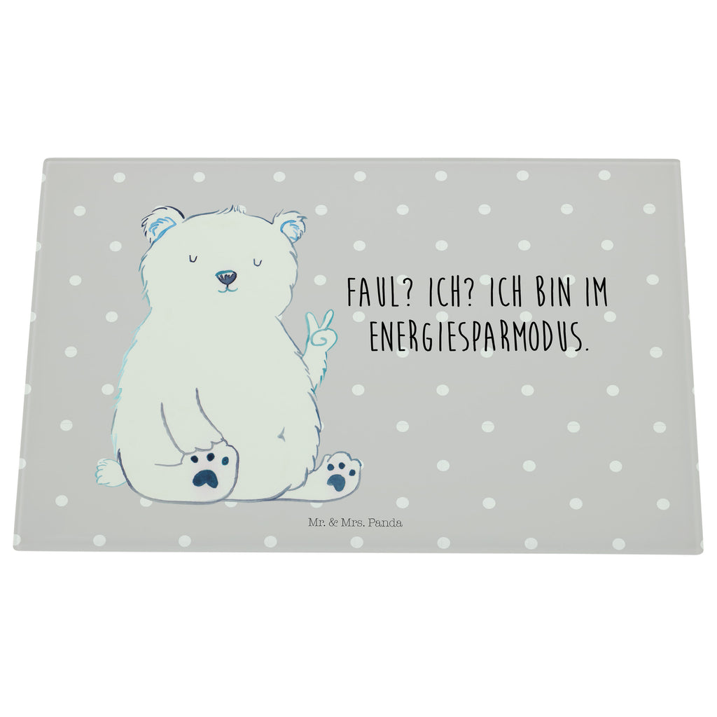 Medium Glas Schneidbrett Eisbär Faul Glasschneidebrett, Schneidebrett, Bär, Teddy, Teddybär, Eisbär, Nordpol, Faul, Entspannen, Relaxen, Büro, Arbeit, Bürojob, Arbeitsplatz, Homeoffice