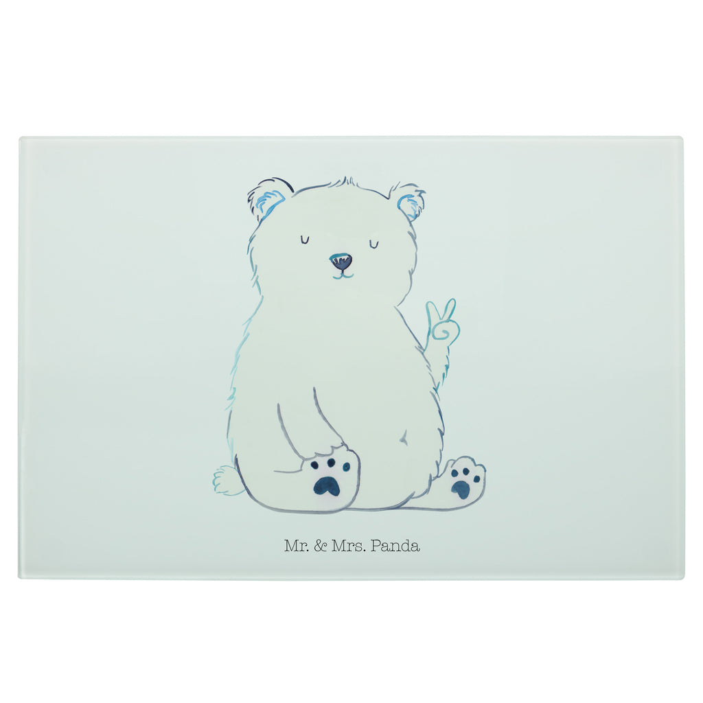 Medium Glas Schneidbrett Eisbär Faul Glasschneidebrett, Schneidebrett, Bär, Teddy, Teddybär, Eisbär, Nordpol, Faul, Entspannen, Relaxen, Büro, Arbeit, Bürojob, Arbeitsplatz, Homeoffice