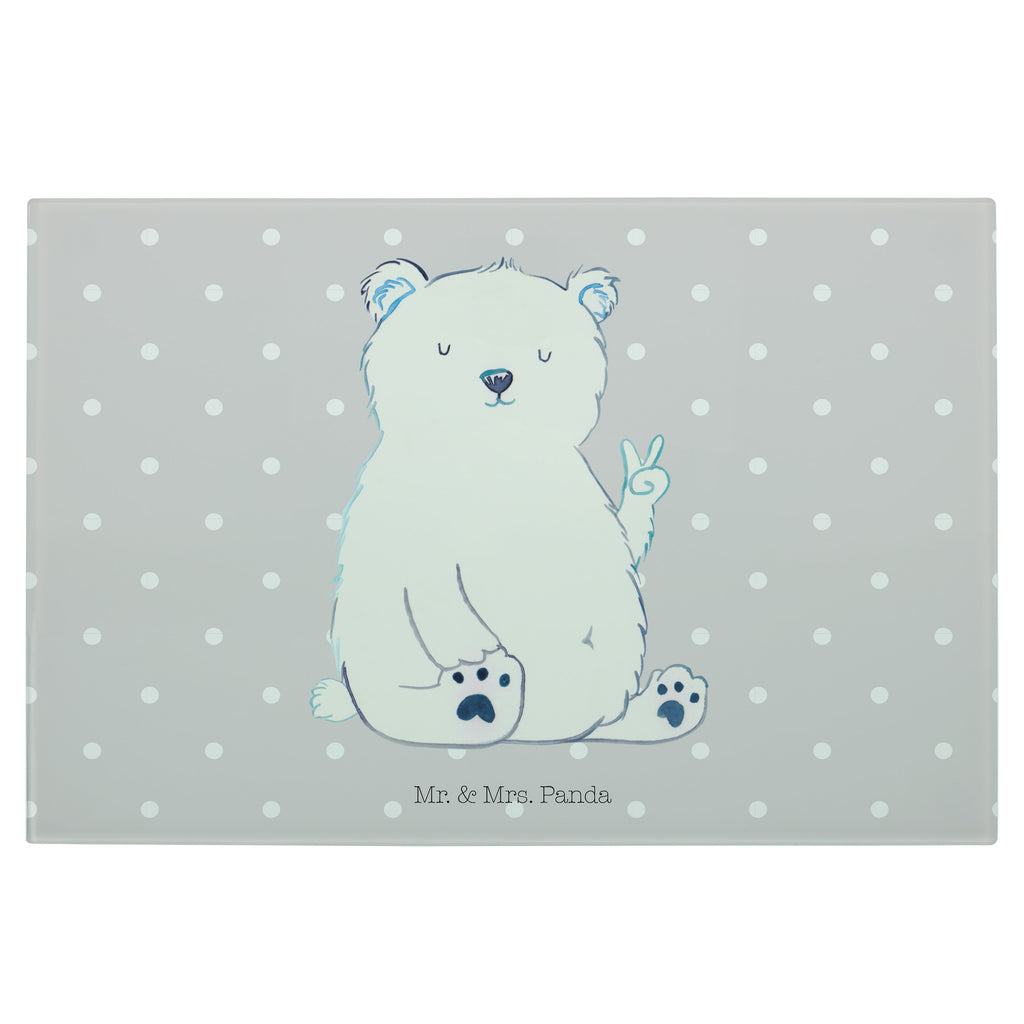 Medium Glas Schneidbrett Eisbär Faul Glasschneidebrett, Schneidebrett, Bär, Teddy, Teddybär, Eisbär, Nordpol, Faul, Entspannen, Relaxen, Büro, Arbeit, Bürojob, Arbeitsplatz, Homeoffice