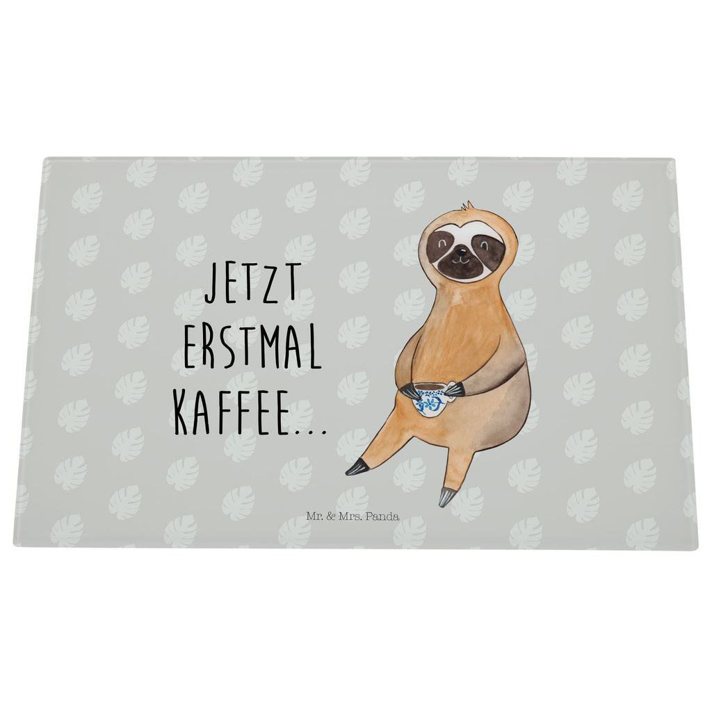 XL Glas Schneidbrett Faultier Kaffee Glasschneidebrett, Schneidebrett, Frühstücksbrett, Küche, Faultier, Faultier Geschenk, Faultier Deko, Faultiere, faul, Lieblingstier, Kaffee, erster Kaffee, Morgenmuffel, Frühaufsteher, Kaffeetasse, Genießer, Coffee, Kaffeegetränk