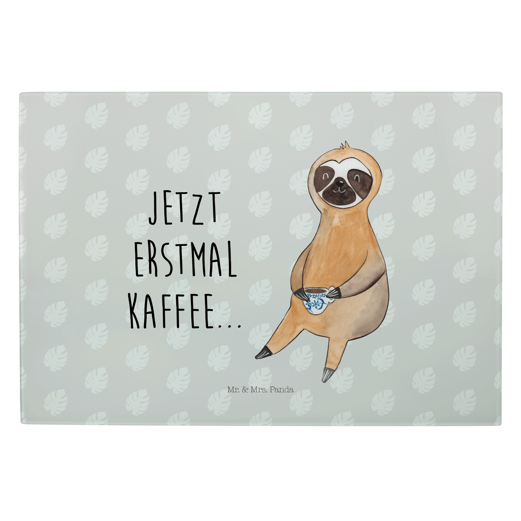 XL Glas Schneidbrett Faultier Kaffee Glasschneidebrett, Schneidebrett, Frühstücksbrett, Küche, Faultier, Faultier Geschenk, Faultier Deko, Faultiere, faul, Lieblingstier, Kaffee, erster Kaffee, Morgenmuffel, Frühaufsteher, Kaffeetasse, Genießer, Coffee, Kaffeegetränk
