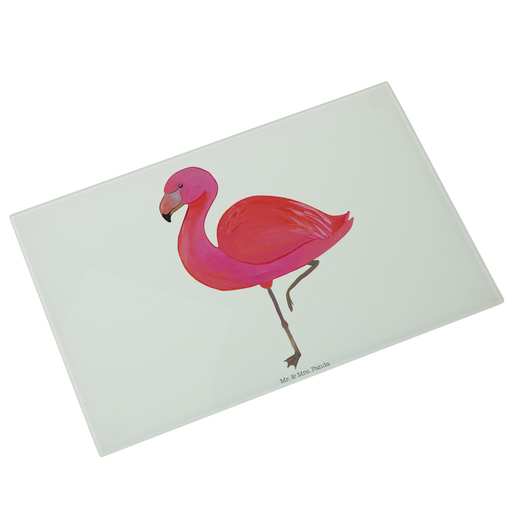 Medium Glas Schneidbrett Flamingo classic Glasschneidebrett, Schneidebrett, Flamingo, Einzigartig, Selbstliebe, Stolz, ich, für mich, Spruch, Freundin, Freundinnen, Außenseiter, Sohn, Tochter, Geschwister