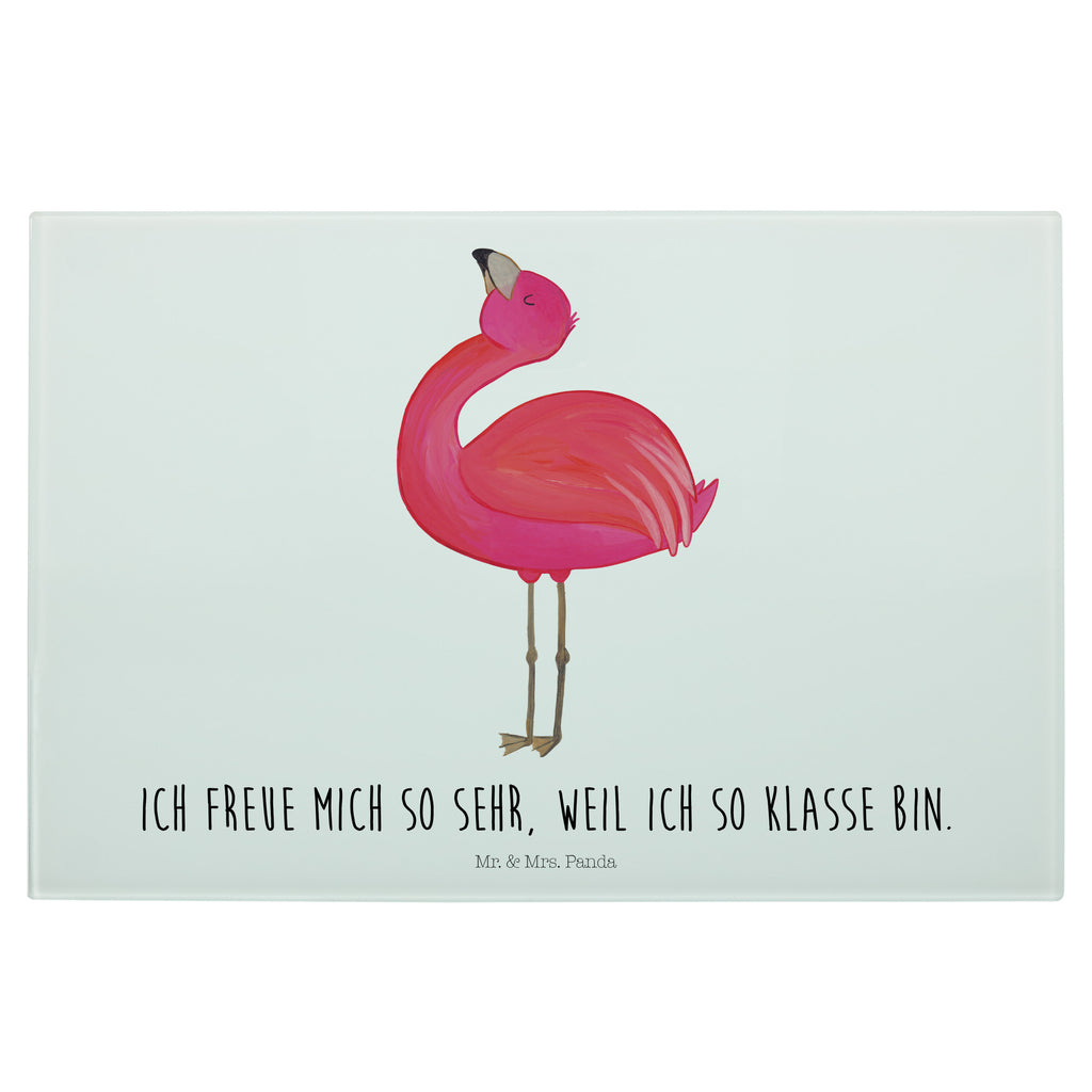 Medium Glas Schneidbrett Flamingo stolz Glasschneidebrett, Schneidebrett, Flamingo, stolz, Freude, Selbstliebe, Selbstakzeptanz, Freundin, beste Freundin, Tochter, Mama, Schwester