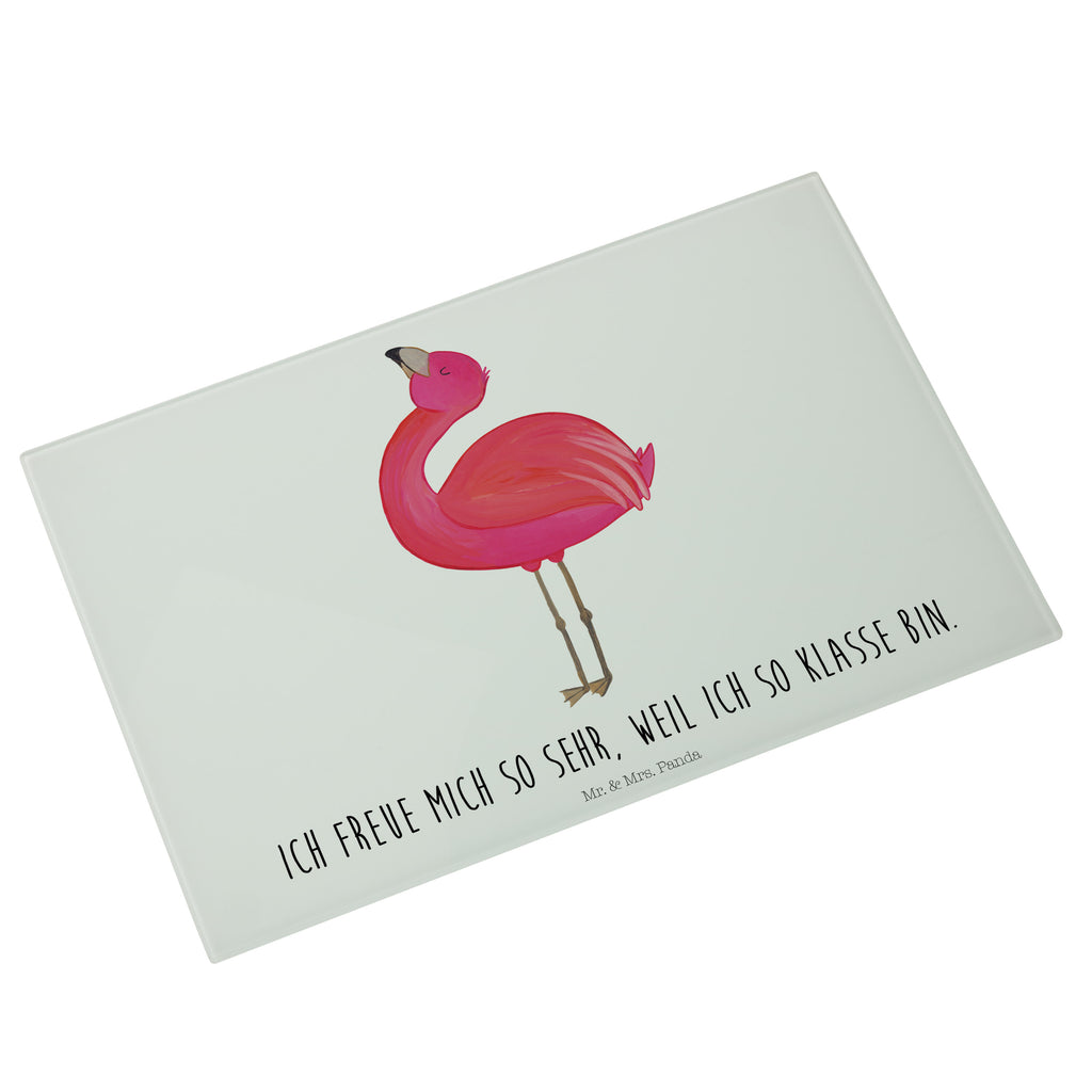 Medium Glas Schneidbrett Flamingo stolz Glasschneidebrett, Schneidebrett, Flamingo, stolz, Freude, Selbstliebe, Selbstakzeptanz, Freundin, beste Freundin, Tochter, Mama, Schwester