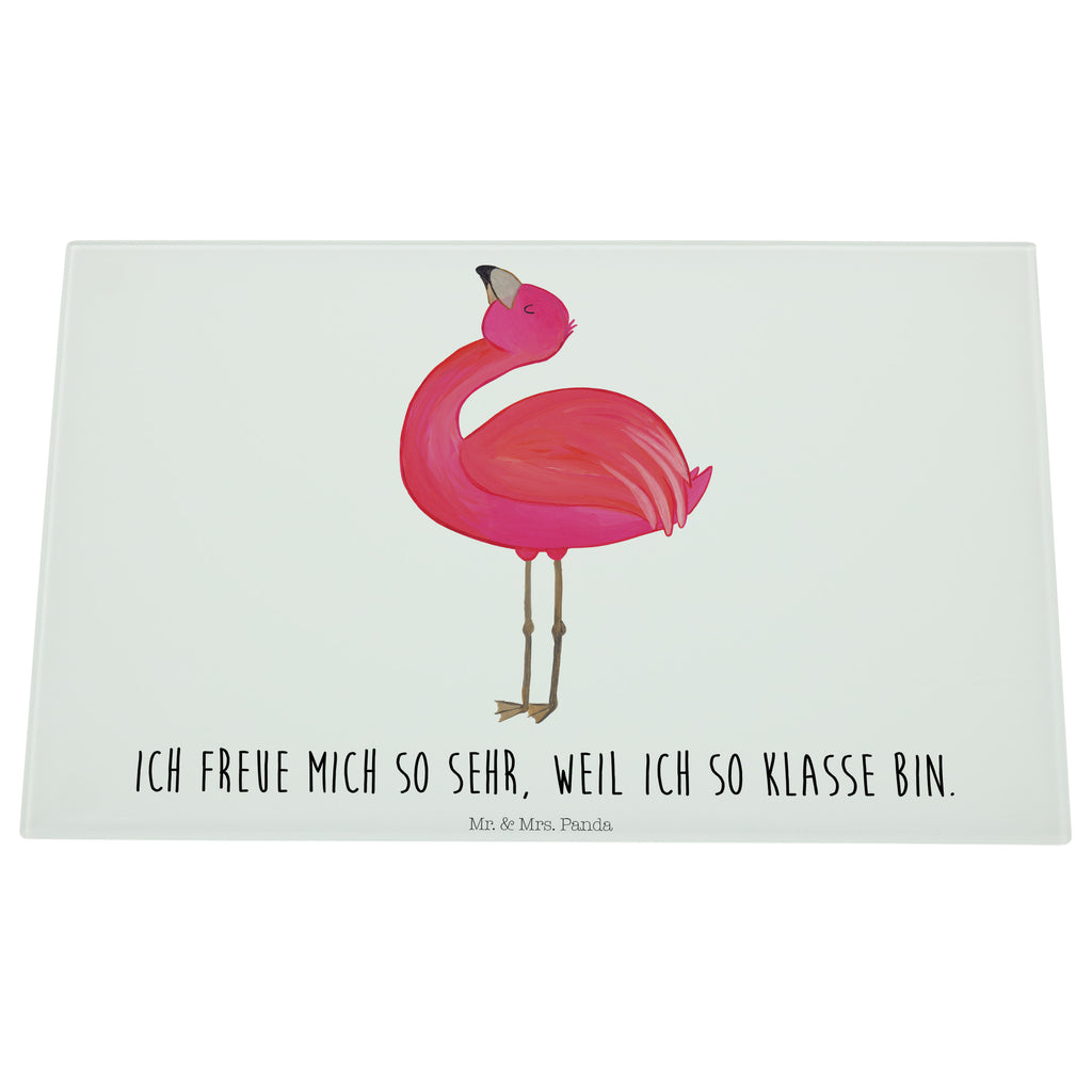Medium Glas Schneidbrett Flamingo stolz Glasschneidebrett, Schneidebrett, Flamingo, stolz, Freude, Selbstliebe, Selbstakzeptanz, Freundin, beste Freundin, Tochter, Mama, Schwester